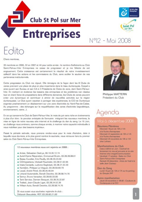 Entreprendre Ensemble – N°12 - CSPDKE : Club Saint Pol Sur Mer ...